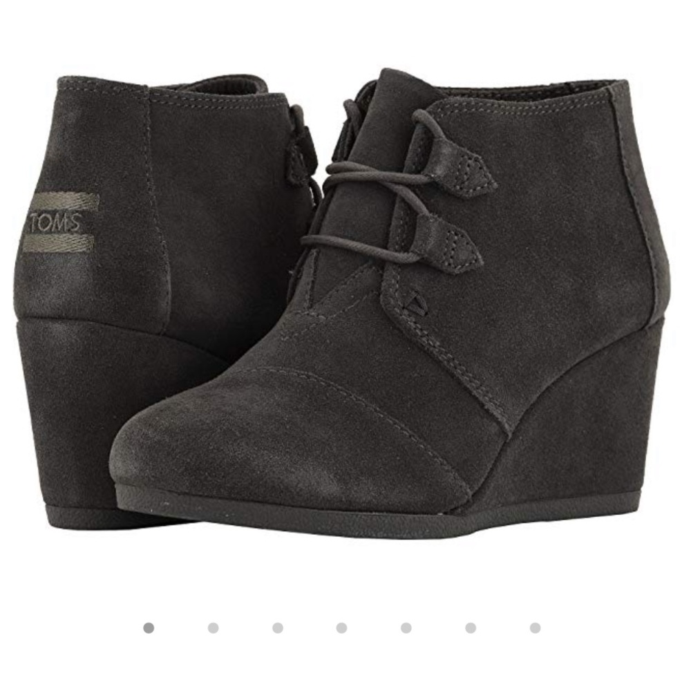 TOMS Suede Kala Wedge Bootie Size 8